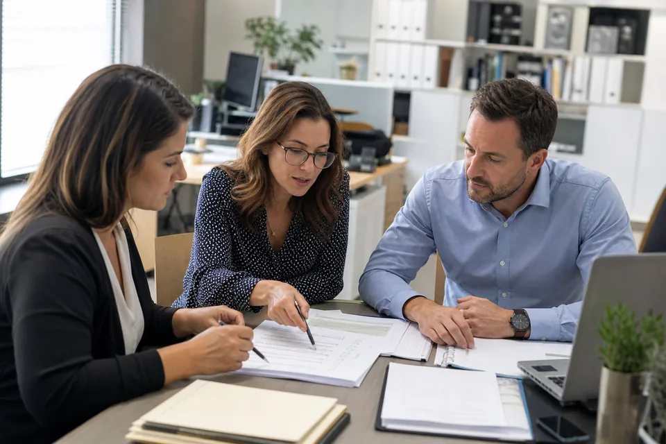 Growing business leaders planning HR support